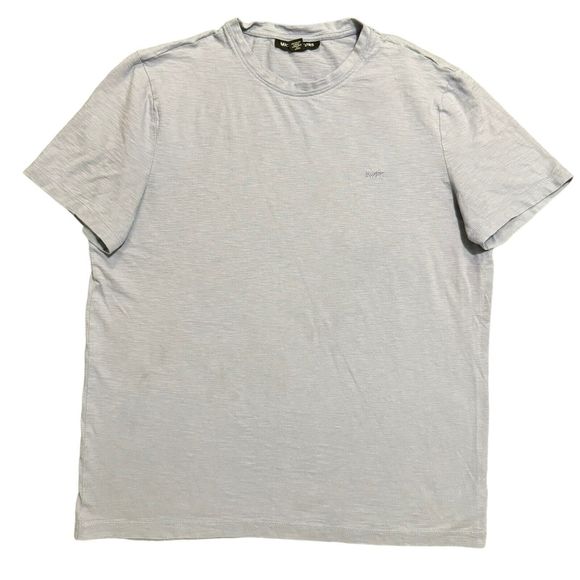 Michael Kors Shirt Medium Purple Embroidered Logo Short Sleeve Mens - Picture 1 of 8